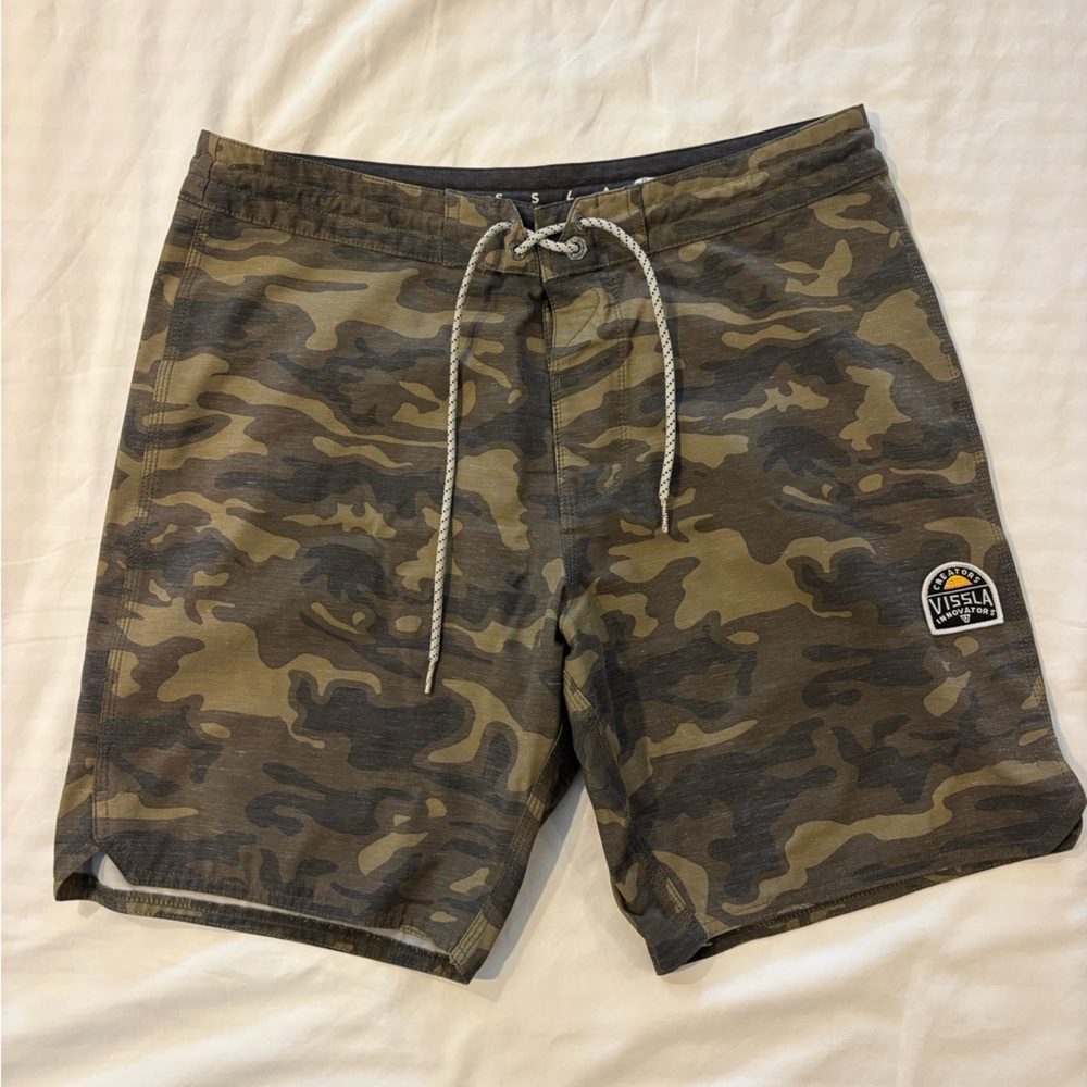 VISSLA Camo Swim Shorts
